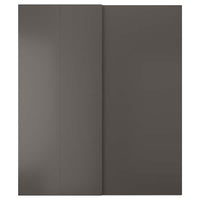 HASVIK pair of sliding doors, dark grey, 200x236 cm