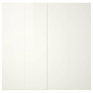 Ikea HASVIK - Pair of sliding doors, high-gloss white, 200x236 cm