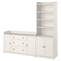 HAUGA storage combination, white, 210x46x199 cm