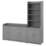 HAUGA storage combination, grey, 210x46x199 cm