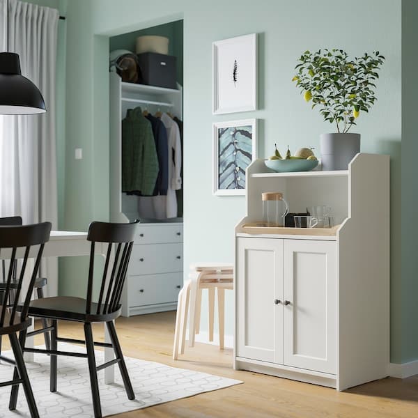 Ikea HAUGA - Cabinet with 2 doors, white, 70x116 cm