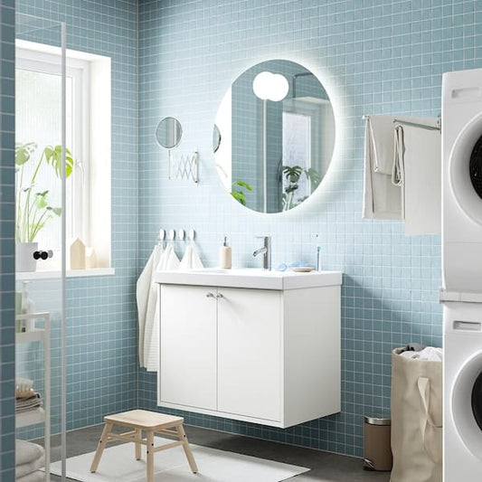 Ikea HAVBÄCK - Wash-stand with doors, white, 80x48x63 cm