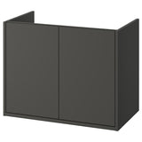 HAVBÄCK wash-stand with doors, dark grey, 80x48x63 cm