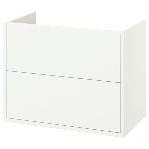 HAVBÄCK - HAVBÄCK Wash-stand with drawers, white, 80x48x63 cm