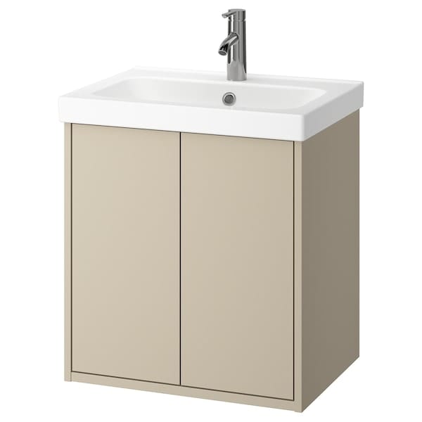 Ikea HAVBÄCK / ORRSJÖN - Washbasin/ante/washbasin unit/mixer, beige,62x49x69 cm