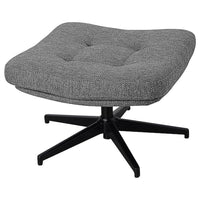 HAVBERG footstool, Lejde grey/black, 64x64 cm