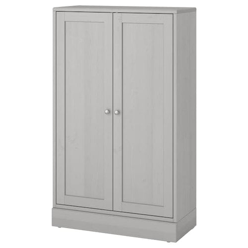 HAVSTA - Cabinet with plinth, grey, 81x37x134 cm