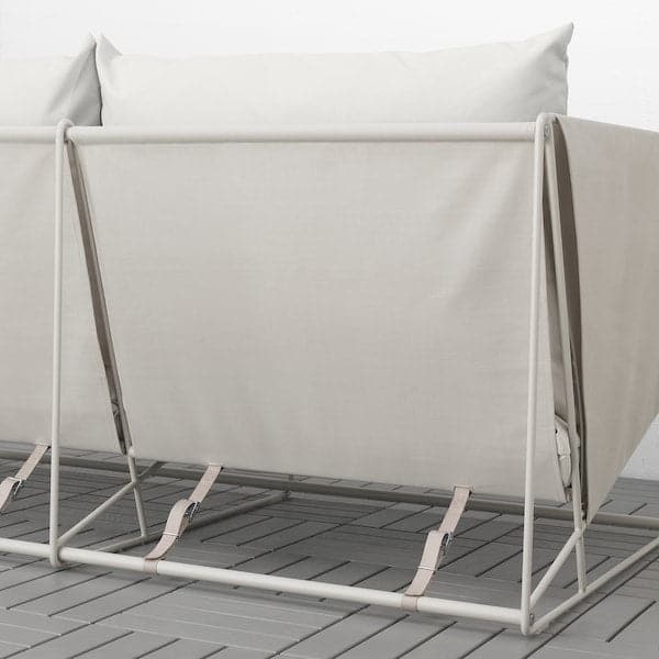 Ikea HAVSTEN - 2-seater outdoor sofa, beige/beige ,