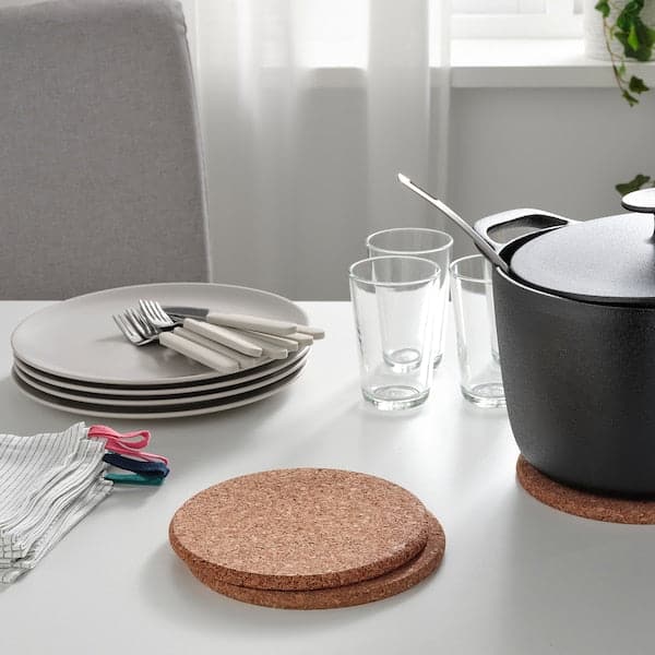 Ikea HEAT - Pot stand, cork, 19 cm