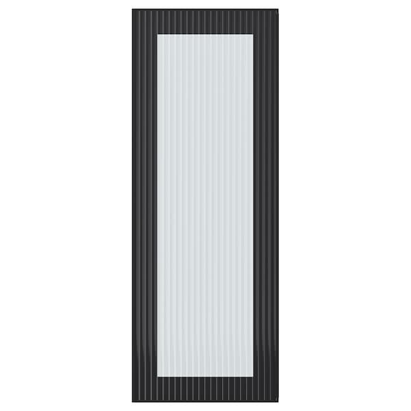 Ikea HEJSTA - Glass door, anthracite/reeded glass, 30x80 cm