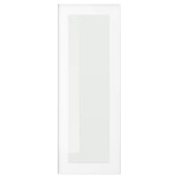 HEJSTA glass door, white/clear glass, 30x80 cm