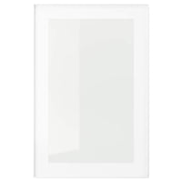 HEJSTA glass door, white/clear glass, 40x60 cm