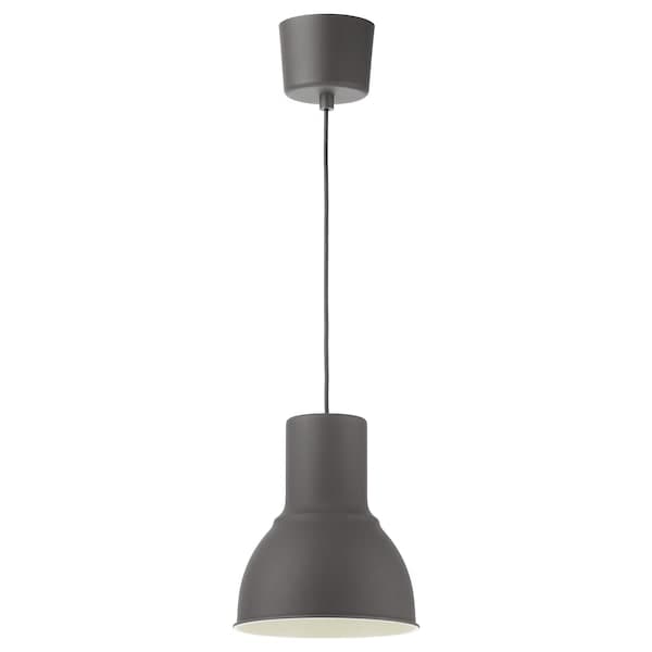 Ikea HEKTAR - Pendant lamp, dark grey, 22 cm