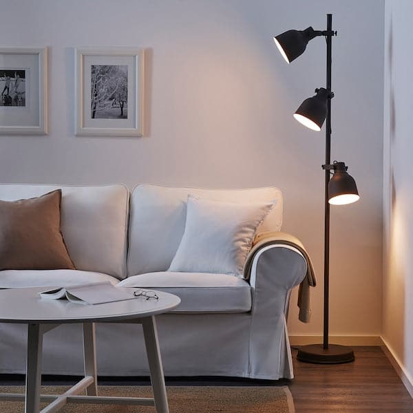 Ikea HEKTAR 3-lighting floor lamp - dark grey ,