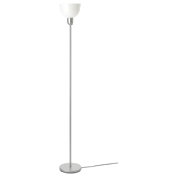 Ikea HEKTOGRAM Floor lamp with indirect light - silver/white color ,