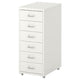 HELMER drawer unit on castors, white, 28x69 cm