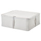 HEMMAFIXARE storage case, fabric striped/white/grey, 44x51x19 cm