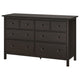 HEMNES chest of 8 drawers, black-brown, 160x96 cm
