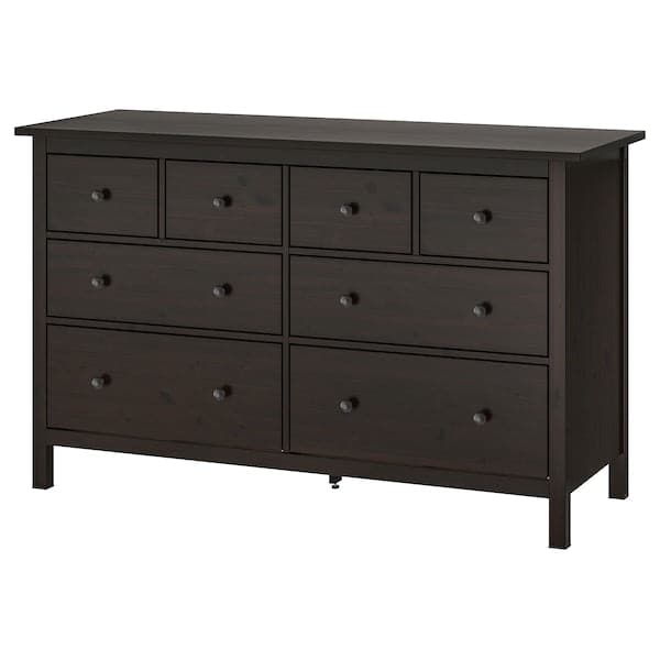 Ikea HEMNES Chest of drawers with 8 drawers - brown-black 160x96 cm , 160x96 cm