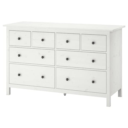HEMNES - Chest of 8 drawers, white stain, 160x96 cm