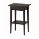 HEMNES bedside table, black-brown, 46x35 cm