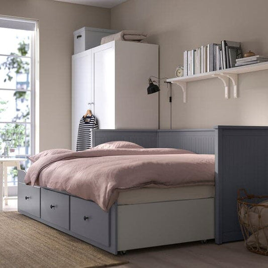 HEMNES - Sofa bed/3 drawers/2 mattresses , 80x200 cm - best price from Maltashopper.com 89390963