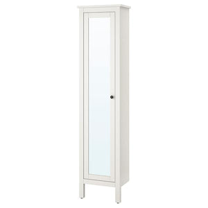 Ikea HEMNES - High cabinet with mirror door, white, 49x31x200 cm