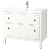 HEMNES / ORRSJÖN wash-stnd w drawers/wash-basin/tap, white, 102x49x89 cm