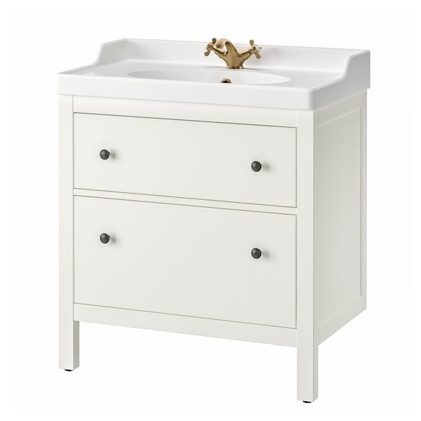 Ikea HEMNES / RUTSJÖN - Washbasin/drawer unit/misc, white,82x49x95 cm