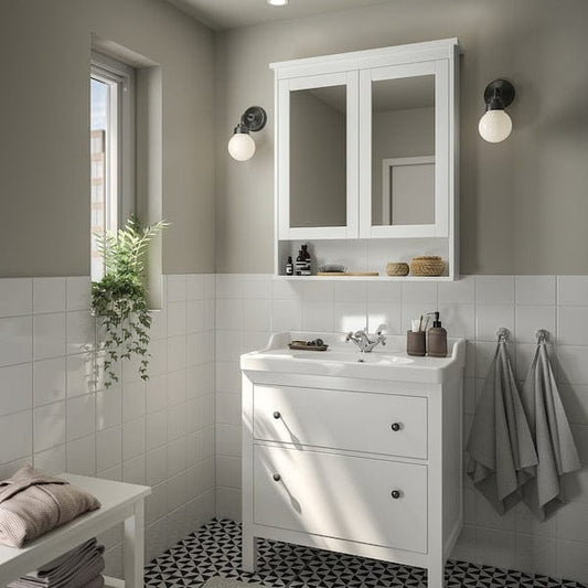 Ikea HEMNES / RUTSJÖN - Washbasin/drawer unit/misc, white,82x49x95 cm