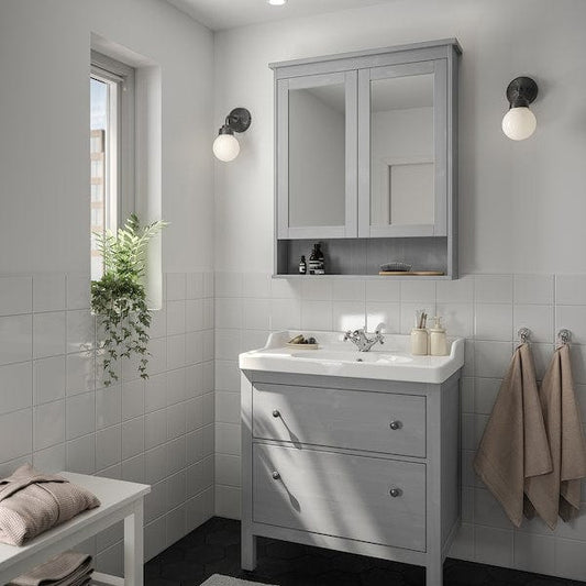 Ikea HEMNES / RUTSJÖN - Washbasin/drawer/misc cabinet, grey,82x49x95 cm