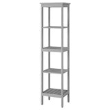 HEMNES shelving unit, grey, 42x172 cm