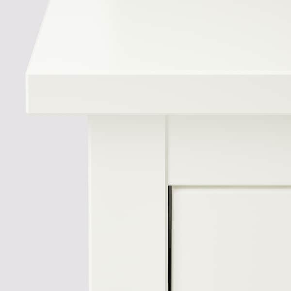 HEMNES - Shoe cabinet with 2 compartments, white, 89x30x127 cm - best price from Maltashopper.com 20169559