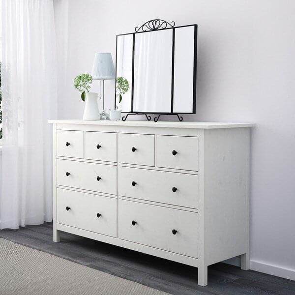Ikea HEMNES - Bedroom furniture, set of 3, white stain, 80x200 cm