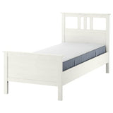 HEMNES bed frame with mattress, white stain/Valevåg extra firm, 90x200 cm