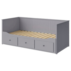 Ikea HEMNES - Day-bed frame with 3 drawers, grey, 80x200 cm