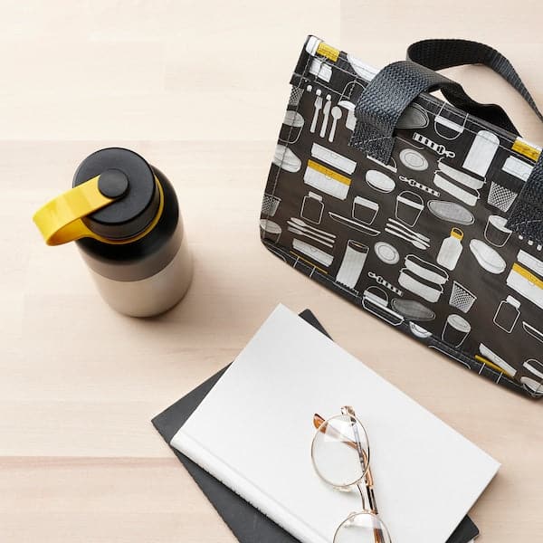 Ikea HETLEVRAD - Insulated flask, stainless steel/black, 0.5 l