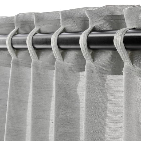 HILJA Curtains, 1 pair - gray 145x300 cm , 145x300 cm - best price from Maltashopper.com 90390735