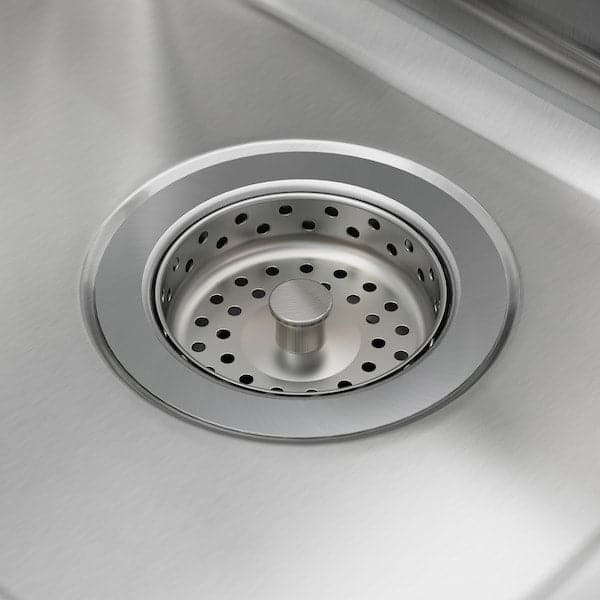 Ikea HILLESJÖN - Inset sink 1 1/2 bowl, stainless steel, 58x46 cm