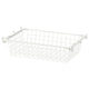 HJÄLPA wire basket with pull-out rail, white, 60x40 cm