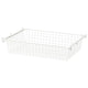 HJÄLPA wire basket with pull-out rail, white, 80x55 cm