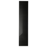 HÖGBO glass door, black, 40x192 cm
