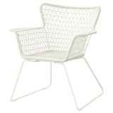 HÖGSTEN chair with armrests, outdoor, white, 73x83x65 cm