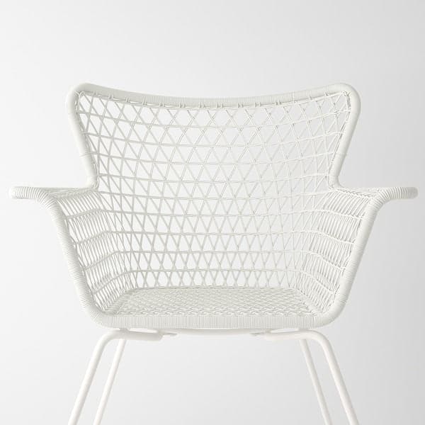Ikea HÖGSTEN - Chair with armrests, outdoor, white