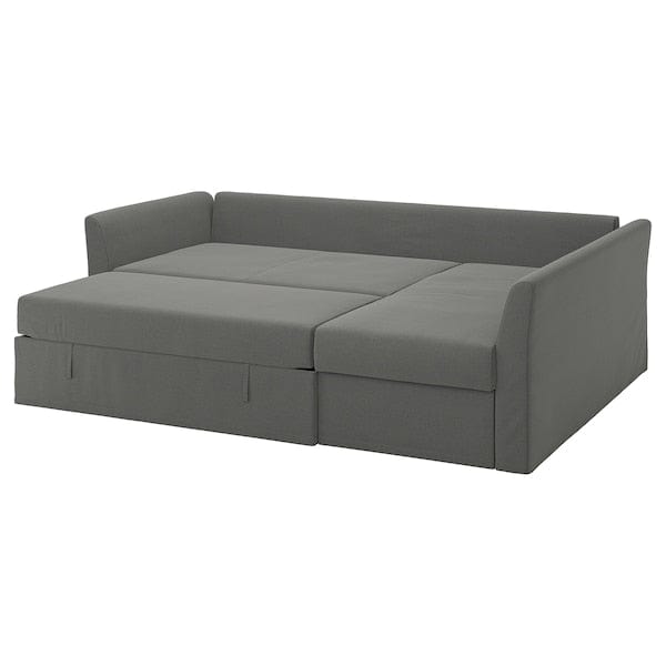 Ikea HOLMSUND - Corner sofa bed, Borgunda dark grey