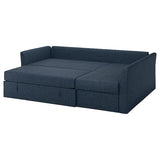 HOLMSUND corner sofa-bed, Kilanda dark blue, 230 cm