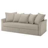HOLMSUND cover for 3-seat sofa-bed, Borgunda beige