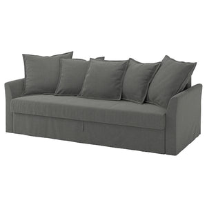 Ikea HOLMSUND - 3-seater sofa bed cover, Borgunda dark grey