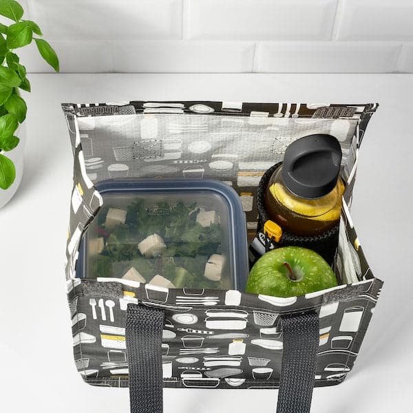 HOPTRASSLA - Bottle carrier, black, 6x15 cm - best price from Maltashopper.com 40497324