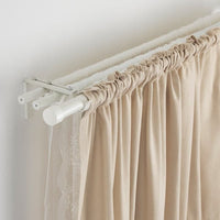 HUGAD curtain rod, white, 210-385 cm